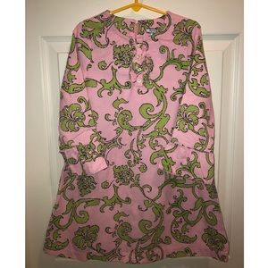 Hartstrings Pink and Green Corduroy Dress